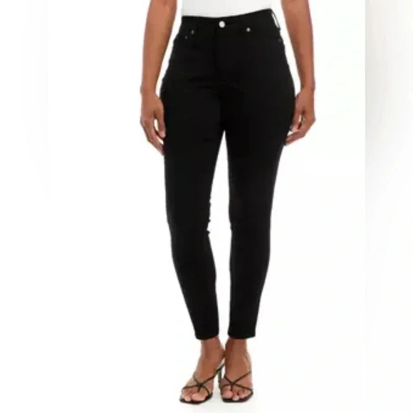 Crown & Ivy Women's Black High Rise Denim Skinny Jeans Size 10R - Picture 3 of 11